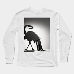 Flamingo Shadow Silhouette Anime Style Collection No. 137 Long Sleeve T-Shirt